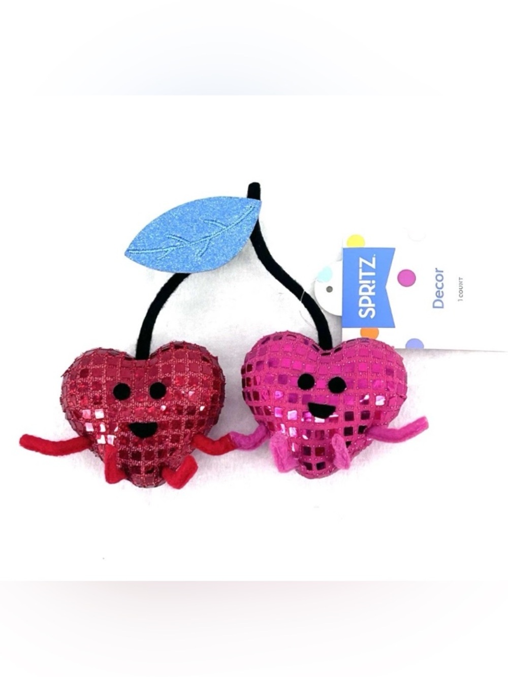Target Spritz Heart Cherry Valentine Decor Plush Duo